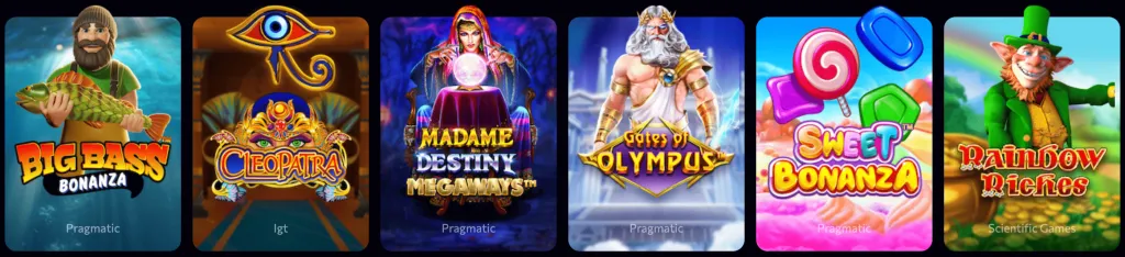 Gamme de jeux sur Aphrodite Casino